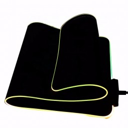 Custom 9 color Glowing Led Extended RGB Mouse Mat Non-Slip Rubber Base Computer Keyboard Pad Mat LED RGB mouse pad
