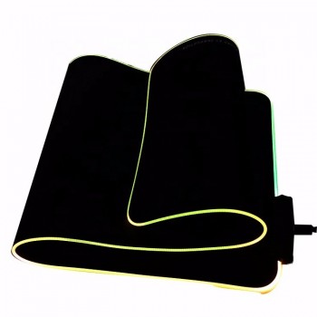 Personnalisé 9 couleurs brillant Led étendu RGB souris tapis antidérapant en caoutchouc Base d’ordinateur Clavier Pad Tapis LED RGB tapis de souris