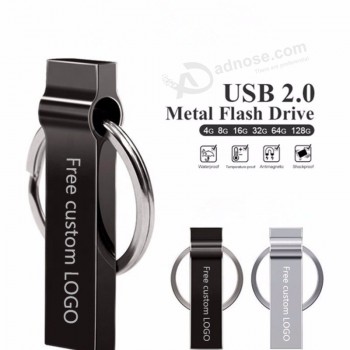 Clé USB 64 Go 32 Go Clé USB en métal 128 Go Clé USB 16 Go Clé USB 8 Go Clé USB 2.0 Clé USB 2.0 Logo personnalisé gratuit