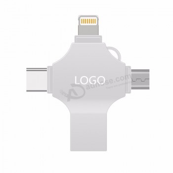 Clé USB universelle 4 en 1 U type C Smartphone Android Disque U logo personnalisé clé USB 128gb