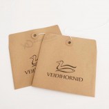 Grande enveloppe personnalisée imprimée hotsale papier brun kraft cravate de stockage et enveloppes d’envoi