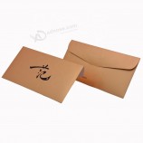 Enveloppe en papier fantaisie de logo personnalisé de vente chaude pour lettre d’invitation