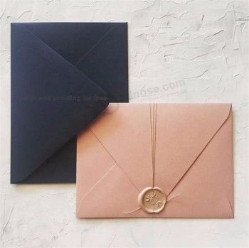 Conception personnalisée de cartes et d’enveloppes de mariage de haute qualité pour carte d’invitation Enveloppe d’invitation de mariage de luxe