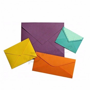 высококачественный заказной печати небольшой размер бумажный конверт для подарочных карт