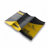 Vente en gros personnalisé de haute qualité A3 A4 A5 taille publicité promotionnelle couleur plié flyer, livret, brochure, impression de dépliants