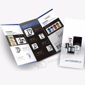 shanghai goede afdrukservice promotie afdrukbare pamflet driebladige brochure gevouwen folder flyer
