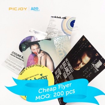 Cheap wholesale A5 210x148mm 300gsm glossy coated paper flyer printing with glossy lamination printing in shanghai