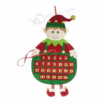 Calendrier de compte à rebours elfe de Noël Calendrier de l’Avent personnalisé de Noël