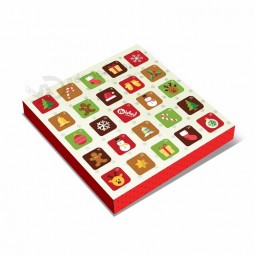 пользовательский рождественский картонный шоколадный календарь