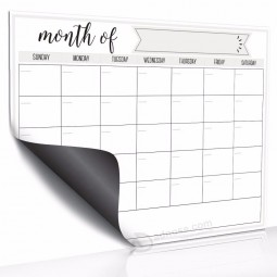 amazon custom nano premium stain resistant  monthly magnetic paper calendar for refrigerator