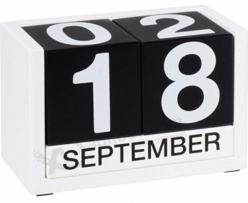 Calendrier de bureau promotionnel avec logo personnalisé en bois, calendrier de table, calendrier cube
