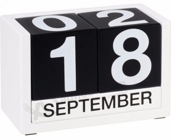 Logotipo personalizado promocional bloco de madeira calendário de mesa calendário de mesa calendário de cubo