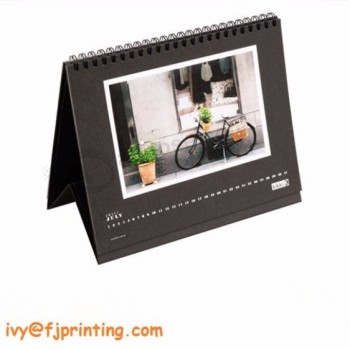 1250g/m² base en carton Calendrier de bureau avec reliure spirale calendrier de table