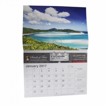 Meilleure vente prix d’usine drop-shipping société marché promotionnel conception personnalisée impression calendrier mural