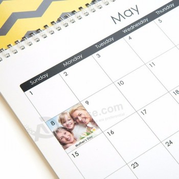Haute Qualité Impression Personnalisée Couleur 2018 Spirale Chinois Mural Bureau Table Calendrier