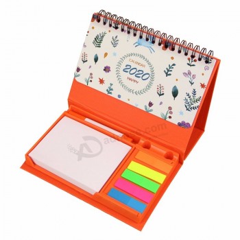 Calendrier de base de bureau de conception d’impression mensuelle personnalisée avec bloc-notes autocollant