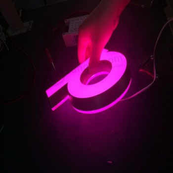 Logo 3D personnalisé signalisation mots acryliques mini canal lumineux club party bar lumineux lettres led signes