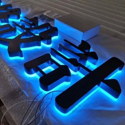 Palavras luminosas de metal com luz de fundo 3d sinalização ao ar livre carta sinal de canal led canal personalizado carta sinal