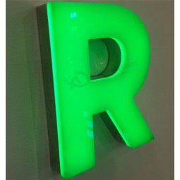 Hochwertige Mini-Acryl-Leuchtwörter führten zum Leuchten von benutzerdefinierten LED-Alphabet-Leuchtreklamen für 3D-Buchstaben