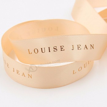 Ruban de satin noir imprimé en feuille de logo coloré personnalisé