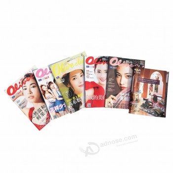 custom cheap saddle stitching monthly magazines with glossy paper services