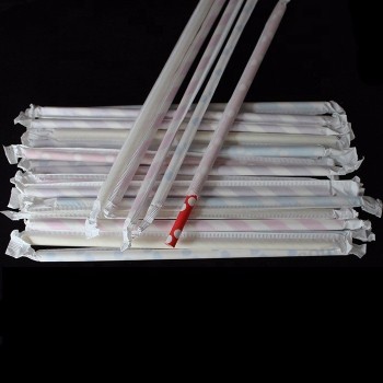 Paille d’emballage en papier jetable Paille en papier biodégradable emballée individuellement