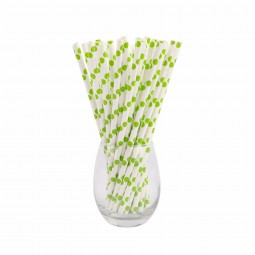 Vente en gros pailles en papier à pois biodégradables de qualité supérieure