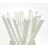 white biodegradable drinking paper straw