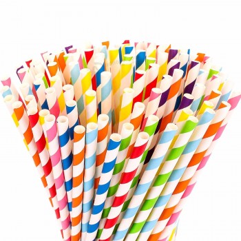 FDA Food Grade Wulian Straws Paper Straws Biodegradable OEM Paper Straw 6MMX197MM