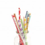 High quality  Individual wrapped drinking paper straw disposable eco paper straw for wedding party