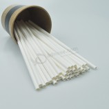 Ofício de baixo preço da fábrica branco a granel por atacado papel branco palhas canudos de papel 6 * 197mm