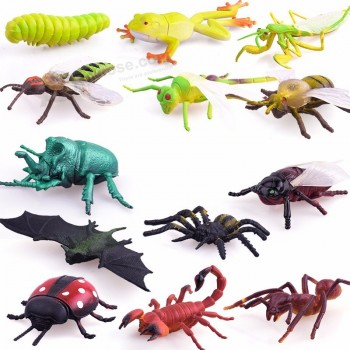 Figuras de modelo animal de inseto de plástico sortidas crianças brinquedos educativos engraçados