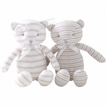 Nouveau-né bébé apaisant poupées pleine ligne de coton laine poupées animal tricot peluche