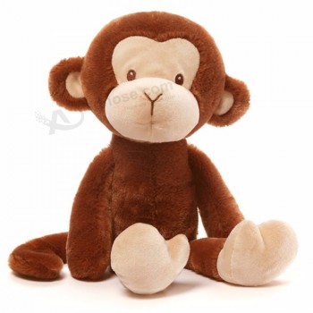 猴子毛绒柔软蓬松的毛绒动物坐定做玩具