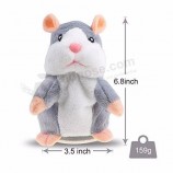 sprechende Hamstermaus-Sprachaufzeichnungsplüschspielzeug-Einhorn, das nickendes Diktiergerät geht, wiederholt Plüschtier Toy