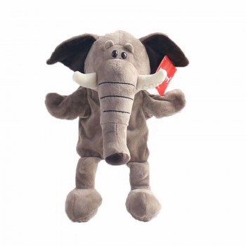 Jouets en peluche personnalisés de style dessin animé d’animaux de la jungle Éducation préscolaire Marionnettes à main d’éléphant pour raconter des histoires
