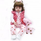 Poupée reborn nouveau-né poupées en silicone souple bébé reborn pour cadeaux surprises de Noël