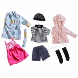 Sallys Liebe versandkostenfrei Kinder Spielzeug Zubehör Puppenkleid Outfits Kleidung 18 Zoll junges Mädchen Puppenstoff