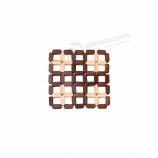 Décoration créative Set de table en bois Accessoires de cuisine Tapis de table Coussin isolé thermiquement
