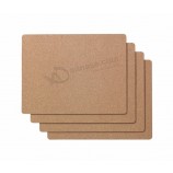 Logo promotionnel réutilisable personnalisé imprimé personnalisé Sets de table et sous-verres en liège résistants à la chaleur