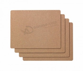 Logo promotionnel réutilisable personnalisé imprimé personnalisé Sets de table et sous-verres en liège résistants à la chaleur