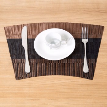 Set de table en pvc de bambou antidérapant de vente chaude