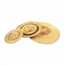 Rattan Handcraft Eco-friendly 4 Pieces Bamboo Mat for Restaurant Table