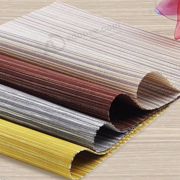 Certification UV ZNZ Tissé OEM PVC Napperon en bambou