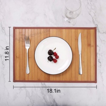 Sets de table en bambou naturel pour table de cuisine,Sets de table résistants à la chaleur