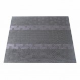 Tapetes de mesa de vinil de alta qualidade, tapetes de lugar antiderrapantes tecidos de pvc duráveis, placemats de grade de tecido de pvc de bambu