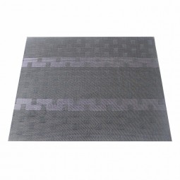 Top quality woven vinyl table mats, durable pvc woven non-slip place mats, bamboo pvc woven grid placemats