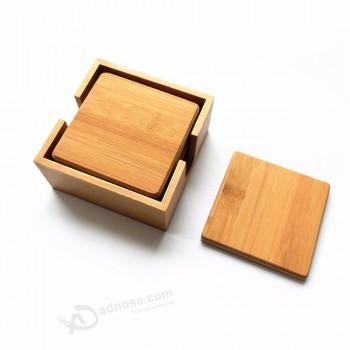 Sous-verres en bambou vierge Set de napperons et sous-verres en bambou