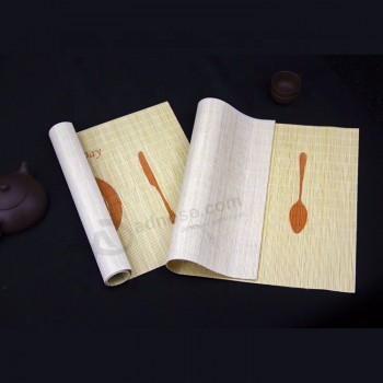 Chinois fsc naturel bambou design sets de table en gros lattes de bambou ensembles de table de tapis naturel