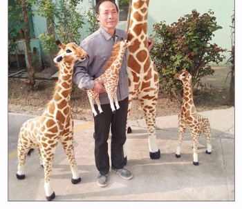 ICTI Wholesale réaliste stand girafe peluche jouet animal en peluche